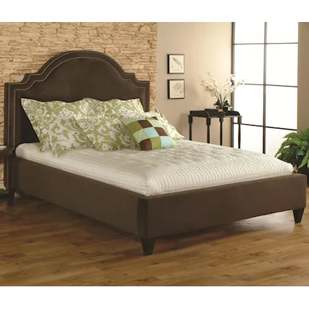 King Fully Upholstered Camel Top Style Bed